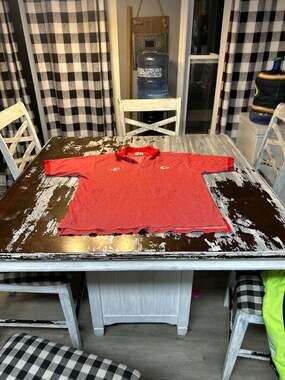 Vintage Logo Athletic NFL Pro Line Kansas City Chiefs Striped Polo Shirt XXL